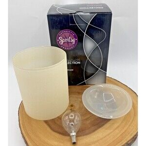 Scentsy Shadow Collection Frosted Shade, Wax Dish, Light Bulb ONLY New W/Box